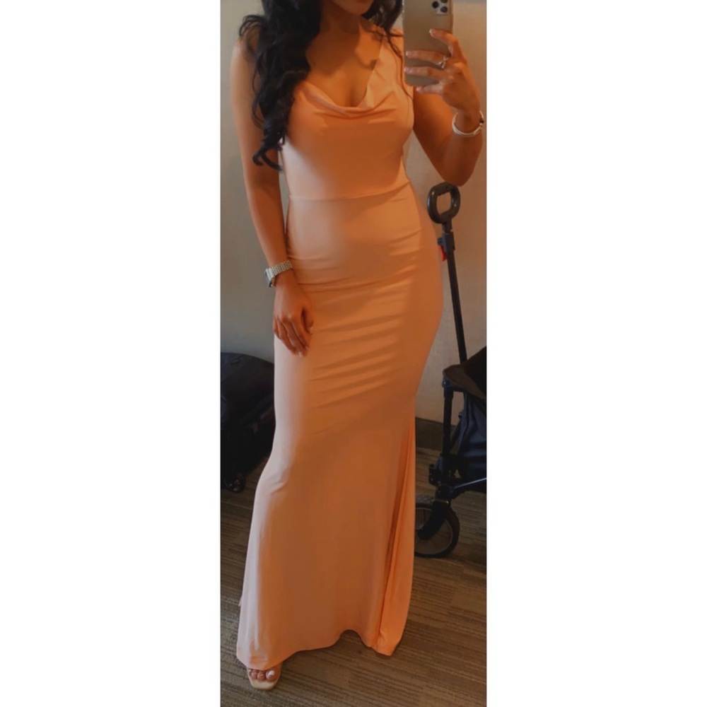 Club L London Long Peach Dress in size 4